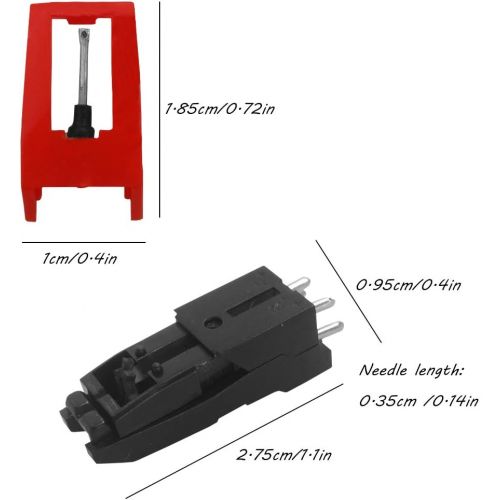  Set of 5 Vinyl Record Player Turntable Cartridge With Universal Replacement Stylus Needles, DaKuan 1pcs Turntable Record Player Cartridge & 4pcs Needle Stylus for LP Phonograph Rec