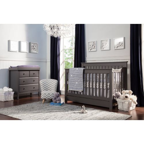  DaVinci Baby DaVinci Piedmont 4-in-1 Convertible Crib with Toddler Bed Conversion Kit in Slate Finish