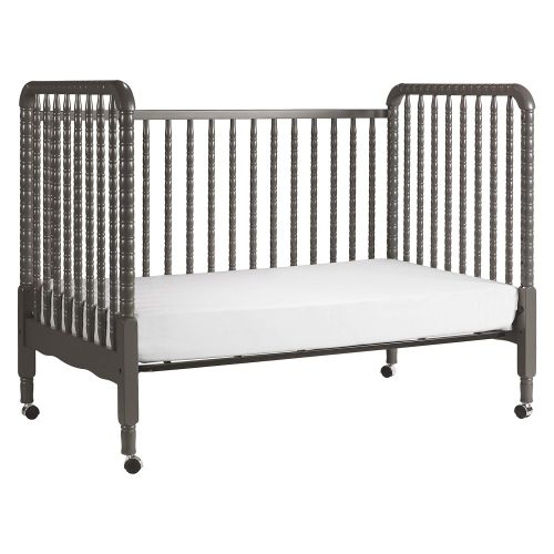  DaVinci Jenny Lind 3-in-1 Convertible Portable Crib in Fog Grey - 4 Adjustable Mattress Positions,...