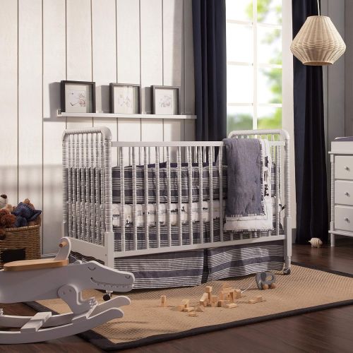  DaVinci Jenny Lind 3-in-1 Convertible Portable Crib in Fog Grey - 4 Adjustable Mattress Positions,...