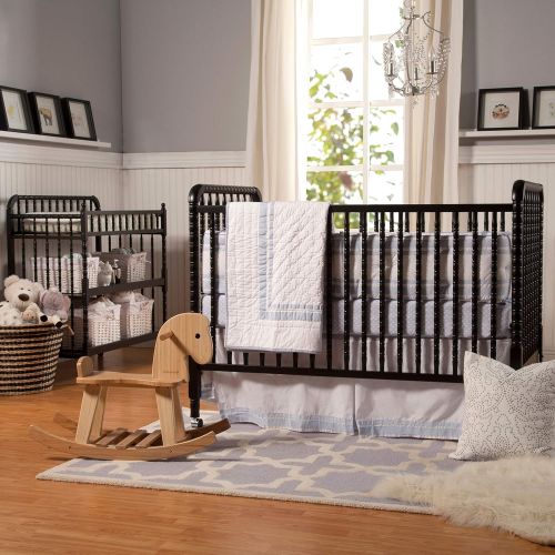  DaVinci Jenny Lind 3-in-1 Convertible Portable Crib in Fog Grey - 4 Adjustable Mattress Positions,...