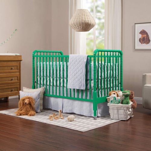  DaVinci Jenny Lind 3-in-1 Convertible Portable Crib in Fog Grey - 4 Adjustable Mattress Positions,...