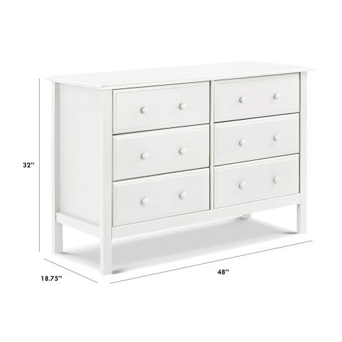  DaVinci Davinci Jayden 6 Drawer Double Dresser, White