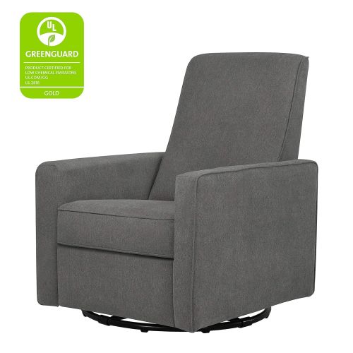  DaVinci Piper All-Purpose Upholstered Recliner with Cream Piping, Grey Finish