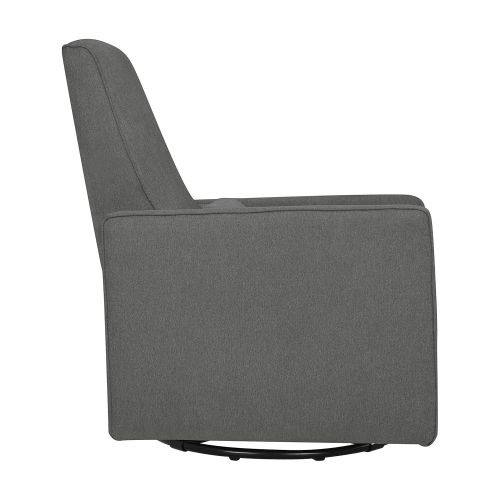  DaVinci Piper All-Purpose Upholstered Recliner with Cream Piping, Grey Finish