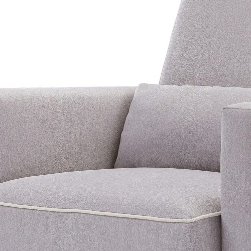  DaVinci Olive Upholstered Swivel Glider with Bonus Ottoman, Grey