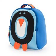 Dabbawalla Bags Cold Feet Penguin Kids Preschool and Toddler Backpack, Blue/Black/Orange/White