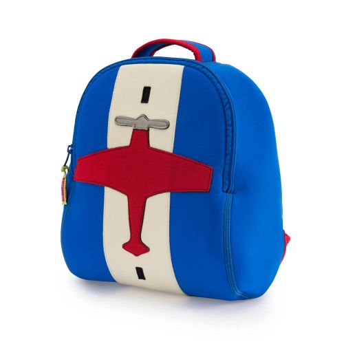  Dabbawalla Bags Preschool & Toddler Airplane Backpack, Blue/Red