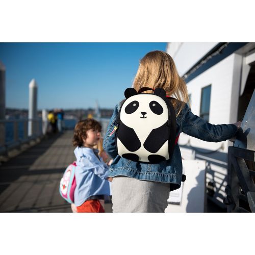  Dabbawalla Bags Preschool & Toddler Panda Backpack, Black/White
