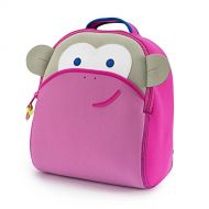 Dabbawalla Bags Blushing Pink Monkey Kids Toddler & Preschool Backpack Pink/Grey