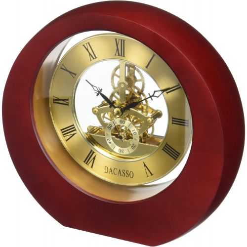  Dacasso Eclipse Burgundy Desk Clock, C1007