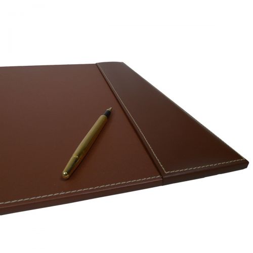  Dacasso Rustic Brown Desk Pad with Side-Rails, 34 by 20-Inch