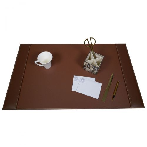  Dacasso Rustic Brown Desk Pad with Side-Rails, 34 by 20-Inch