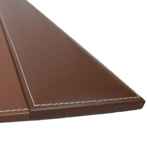  Dacasso Rustic Brown Desk Pad with Side-Rails, 34 by 20-Inch