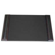 Dacasso Walnut and Leather Desk Pad with Side-rails,25.5 by 17.25 Inch