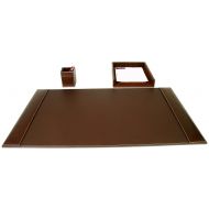 Dacasso Rustic Brown Leather Desk Set, 3-Piece
