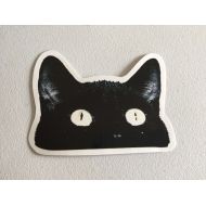 Etsy Black Cat Laptop Sticker, Cat MacBook Sticker, Peeping Cat Sticker Gift, Crazy Cat Lady Gift, Cat Lover Gift