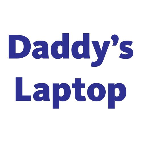  Daddy Laptop ft Infants ft White Cotton Bodysuit One-piece