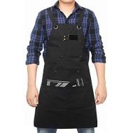 [아마존베스트]Dadidyc Tool Apron with Pockets Adjustable Heavy Duty Waxed Canvas Shop Apron Work Apron Fits Men and Women,M-XXL