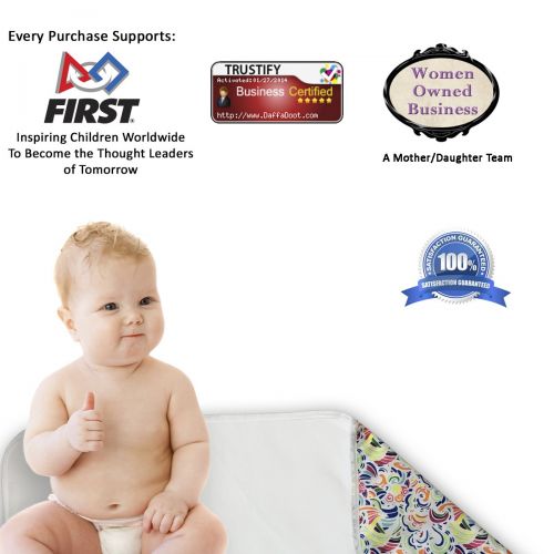  DaffaDoot Luxurious Changing Pad Liner, WaterProof, Plush, Hypoallergenic, Machine Washable/Dryable, Perfect on the Changing Table, as a Travel Changing Mat, or...