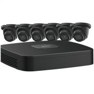 Dahua Technology NB484E62B 8-Channel 8MP NVR with 2TB HDD & 6 4MP Night Vision Turret Cameras Kit (Black)