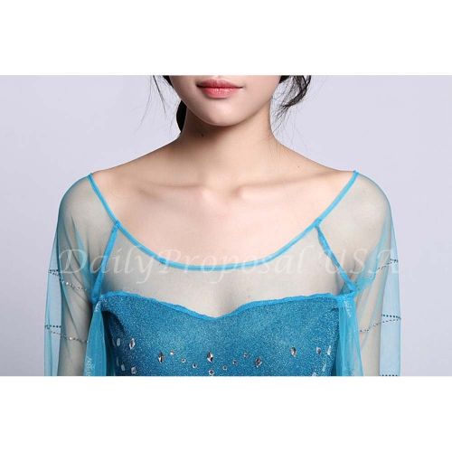  Daily Proposal AE1 Adult Elsa Dress Snow Queen Snowflake Halloween Costume Cosplay S-XXL USA