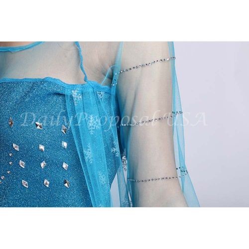  Daily Proposal AE1 Adult Elsa Dress Snow Queen Snowflake Halloween Costume Cosplay S-XXL USA