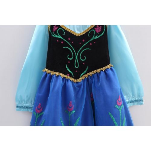  Daily Proposal FAW2 Anna Winter Embroidery Dress Halloween Costume Girl Size 2T-8 USA