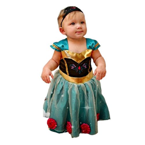  Daily Proposal Baby Girl Toddler Anna Coronation Dress Halloween Costume Size 9m-4T USA