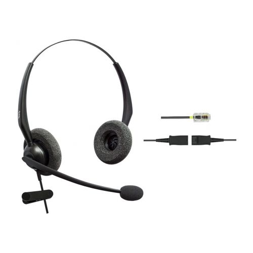  DailyHeadset RJ9 Duo Corded Office Phone Headset Noise Cancelling Mic for Cisco IP Phone 6941 6945 6961 7940 7942 7945 7960 7962 7970 7971 7975 and M10 M12 A20 S20