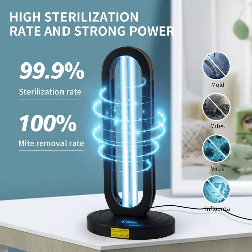  Dailytop UV Light Sanitizer, Air Freshener UV Lamp with Remote Control and Radar Monitor Sensor: Sterilize and Disinfect Every Room of Your Home for 15/30/60 Minutes 99.99% Sterili
