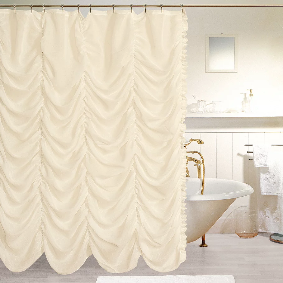 Dainty Home Theater Shower Curtain in Ivory