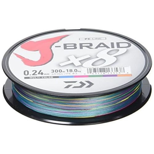 다이와 [아마존베스트]Daiwa J-Braid 8 Braid 300 m Multicolour Braided Fishing Line