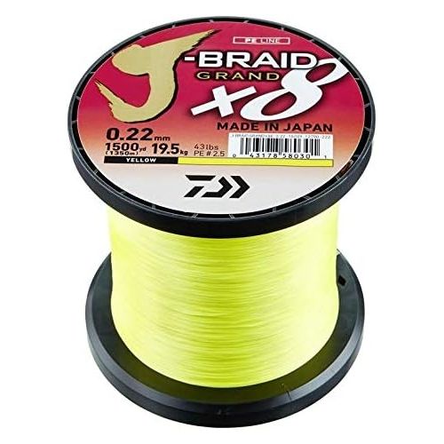 다이와 [아마존베스트]Daiwa J-Braid Grand 8-Braid 1350 Meters Yellow Braided Fishing Line