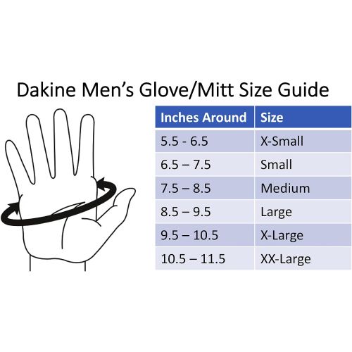  Dakine Mens Leather Titan Gore-Tex Carbon Snowboard Ski Glove