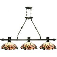 Dale Tiffany Lamps Dale Tiffany TH17124 Crystal Leaf Kitchen Island Fixture, 49.5 Wide