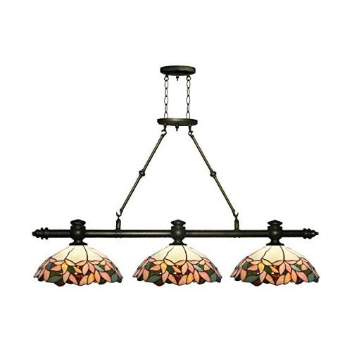  Dale Tiffany Lamps Dale Tiffany TH17124 Crystal Leaf Kitchen Island Fixture, 49.5 Wide