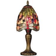 Dale Tiffany Lamps Dale Tiffany TT101287 Vickers Tiffany Table Lamp, Antique Brass and Art Glass Shade