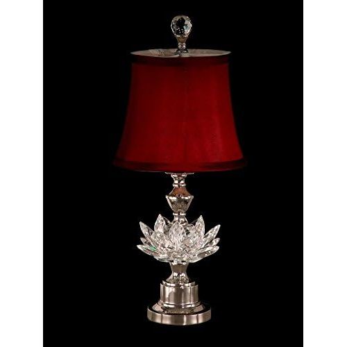  Dale Tiffany Lamps Dale Tiffany GA11260 Susannah Crystal Accent Lamp, Polished Nickel