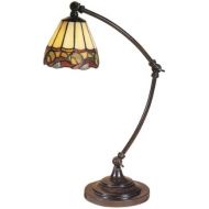 Dale Tiffany Lamps Dale Tiffany TA100700 Ainsley Desk Lamp, 5.5 x 5.5 x 21, Mica Bronze