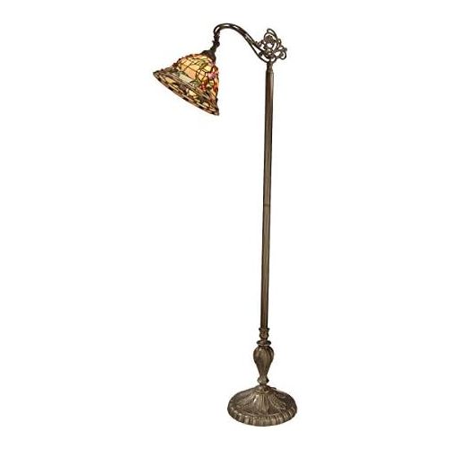  Dale Tiffany Lamps Dale Tiffany TF50181 Bochner Downbridge Floor Lamp, 64 x 22 x 12, Antique Brass