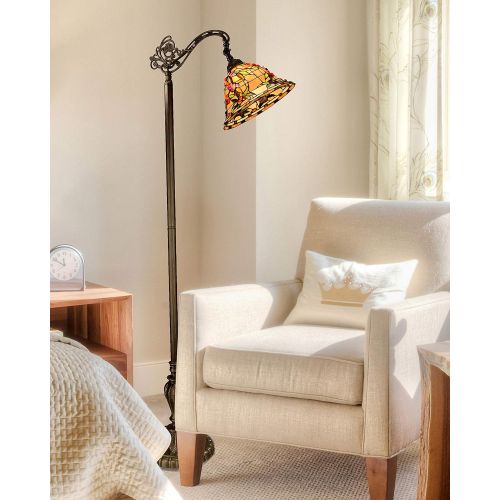  Dale Tiffany Lamps Dale Tiffany TF50181 Bochner Downbridge Floor Lamp, 64 x 22 x 12, Antique Brass