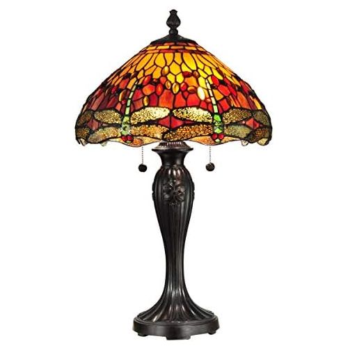  Dale Tiffany Lamps Dale Tiffany TT12269 Reves Dragonfly Table Lamp, 16 x 16 x 27, Fieldstone