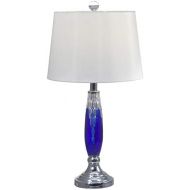 Dale Tiffany Lamps Dale Tiffany GT17089 Blue Glacier Table Lamp, 25.5, Crystal