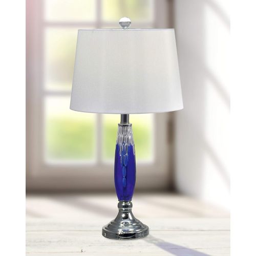  Dale Tiffany Lamps Dale Tiffany GT17089 Blue Glacier Table Lamp, 25.5, Crystal