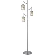 Dale Tiffany Lamps Dale Tiffany PF12359 Alps 3-Light Mosaic Floor Lamp, 68 x 15 x 15, Satin Nickel