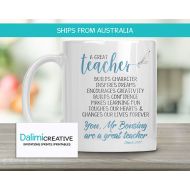 /DalimiCreative Teachers Mug - Custom Teacher Mug - Teacher Appreciation Gift - End of Year Teachers Gift - Personalised Teachers Gift - A Great Teacher