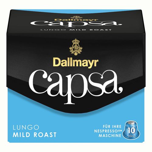  Dallmayr Capsa Lungo Mild Roast, Nespresso Kompatibel Kapsel, Kaffeekapsel, Roestkaffee, Kaffee, 100 Kapseln