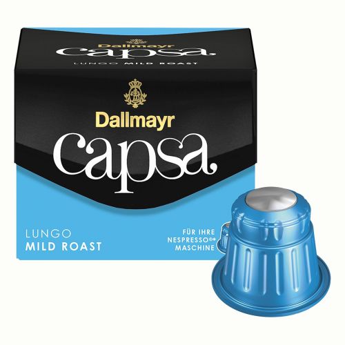  Dallmayr Capsa Lungo Mild Roast, Nespresso Kompatibel Kapsel, Kaffeekapsel, Roestkaffee, Kaffee, 100 Kapseln