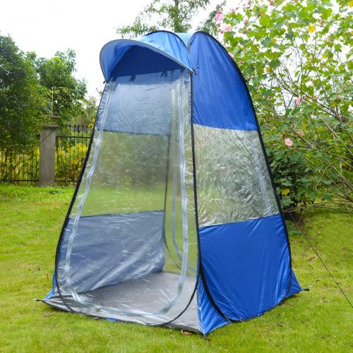  DalosDream Cover Sports Shelter Weather Tent Pop Up Pod Single Person Portable Tent Rainproof & Windproof Double Doors Sports Privacy Shower Tent for Camping, Biking, Toilet, Showe